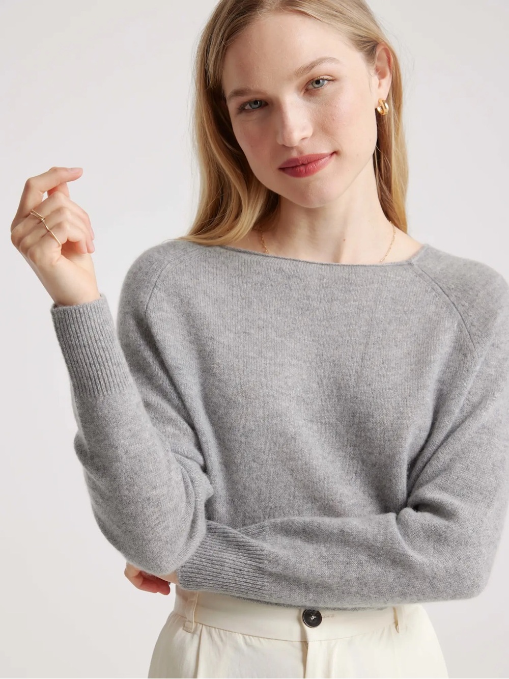 Quince boat neck cashmere sweater